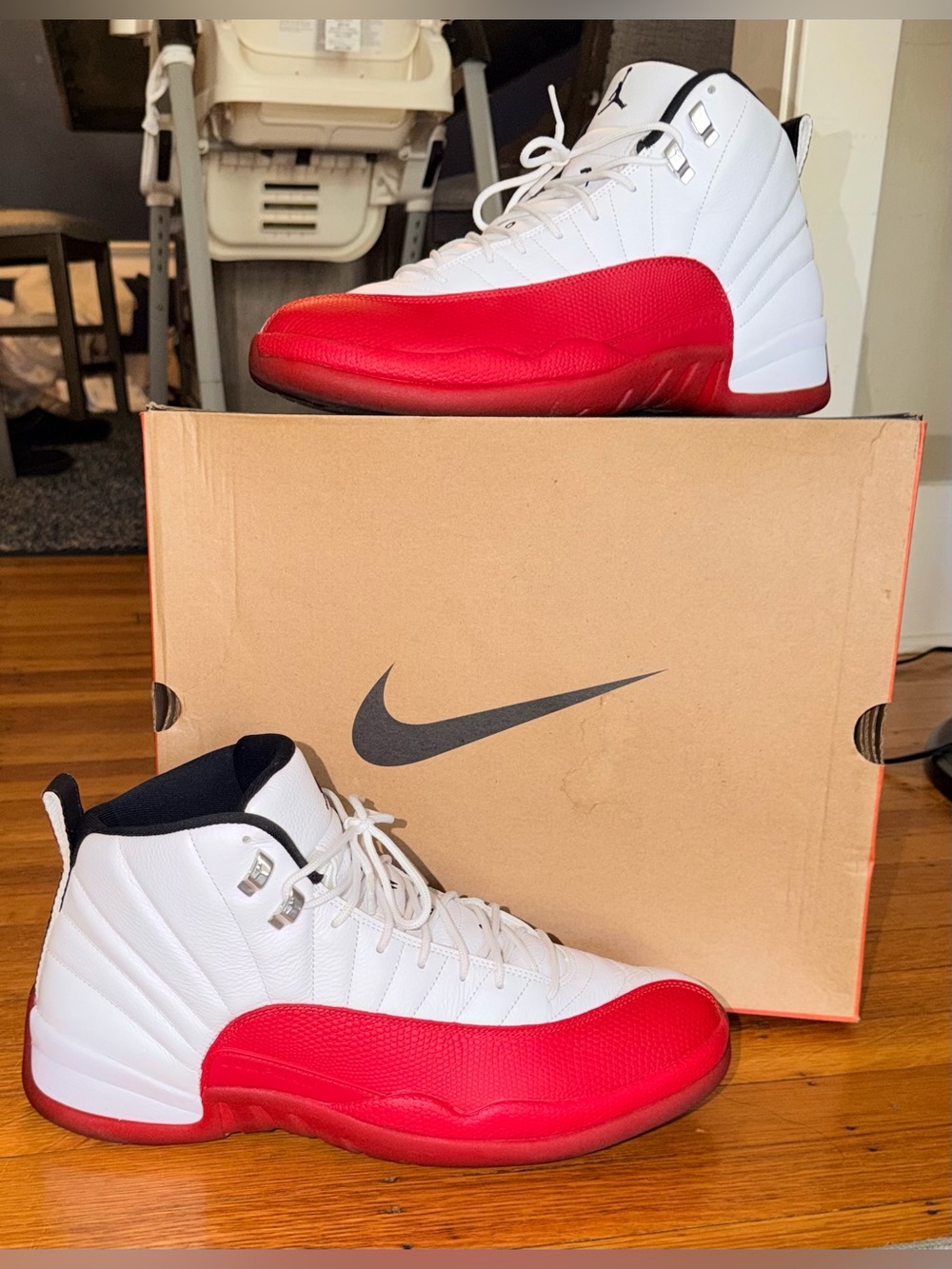 Jordan Air Jordan 12 Retro 2023 Cherry CT8013-116 White/Red/Black Size 15